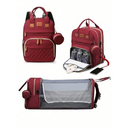 Multifunctional diaper bag backpack