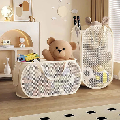 Foldable Mesh Toy Storage Baske