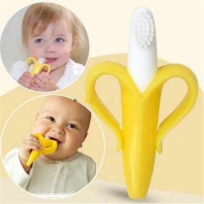 Silicone Banana Teether Training Toothbrush