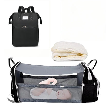 Multifunctional diaper bag backpack