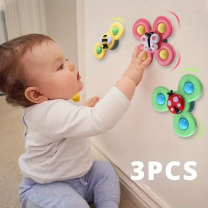 Suction cup spinning toy
